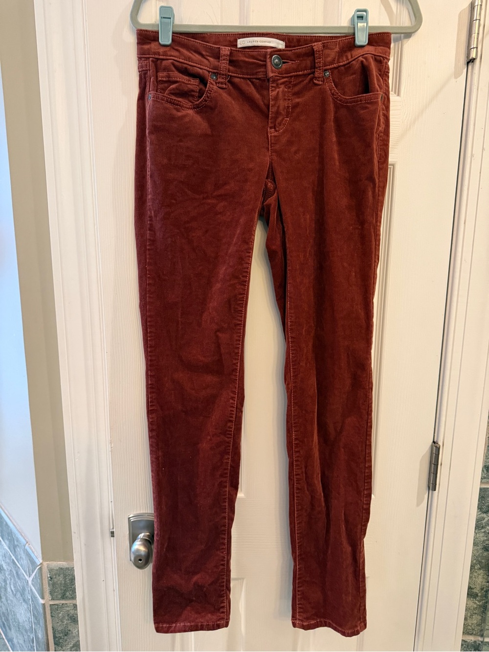 Brown corduroy, straight leg pants